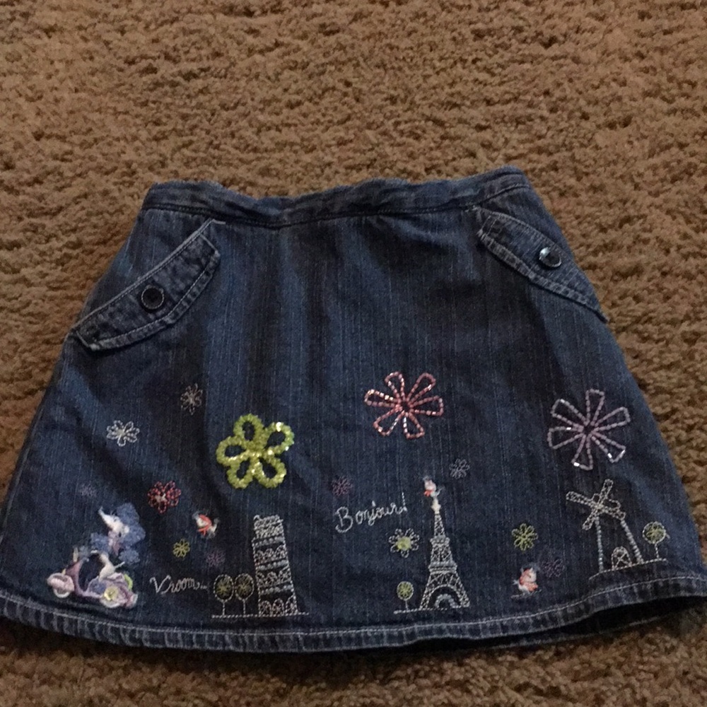 Vintage Gymboree European Holiday jean skort Size 6